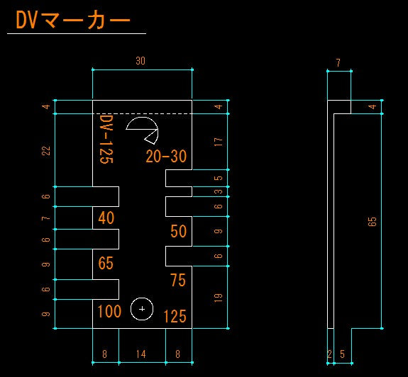 塩ビ管DV・TS継手マーキングゲージ (セット)
